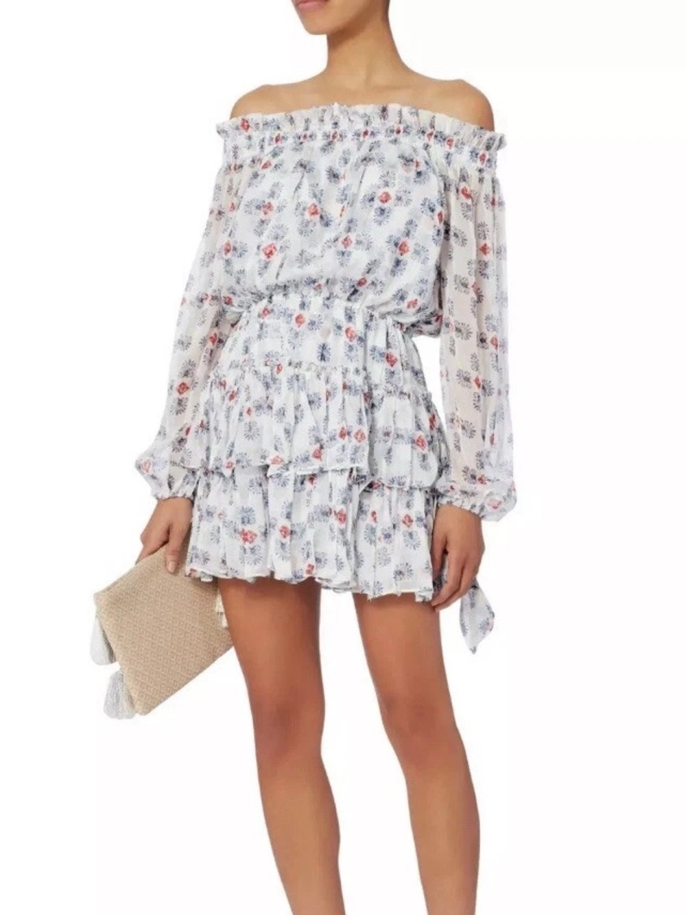 Caroline Constas Lou Off the Shoulder Mini Dress - Picture 2 of 11